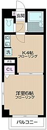 ホドス 1Kの間取図画像