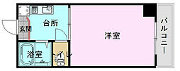 ハイロードビル 1Kの間取図画像