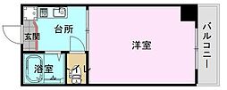 ハイロードビル 1Kの間取図画像