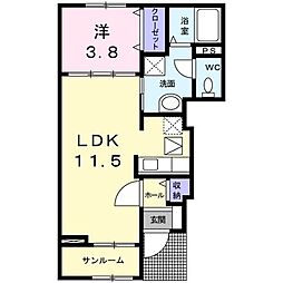 クラール 1LDKの間取図画像
