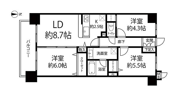 間取りを拡大表示