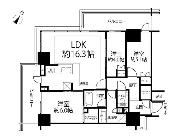 間取りを拡大表示