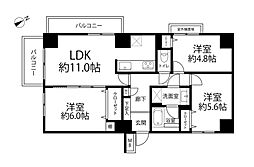 サンマンションアトレ堀切 3LDKの間取図画像