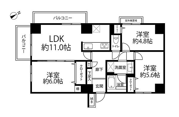 間取りを拡大表示