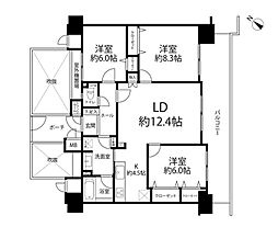 アルファグランデ西八千代 3LDKの間取図画像