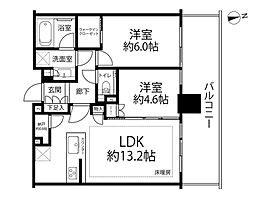 シティタワーズ東京ベイウエストタワー 2LDKの間取図画像