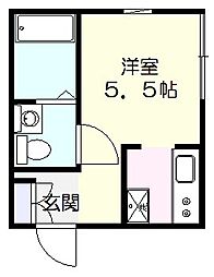 Gatelagoon戸塚町 ワンルームの間取図画像