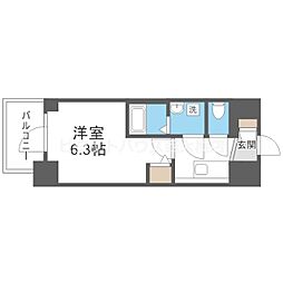 エスリード大阪NEXUS 1Kの間取図画像