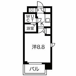 スワンズ谷町セントシティ 1Kの間取図画像