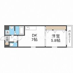 ビエラ江戸堀 1DKの間取図画像