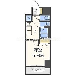 LAV心斎橋WEST 1Kの間取図画像