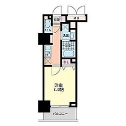 フレンシアノイエ内本町 1Kの間取図画像