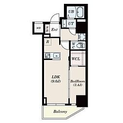 セレニテ本町リアン 1LDKの間取図画像