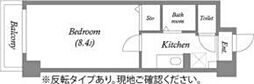 ドミール江戸堀 1Kの間取図画像