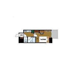 エスリード松屋町 1Kの間取図画像