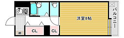 エリンデール桜川 1Kの間取図画像