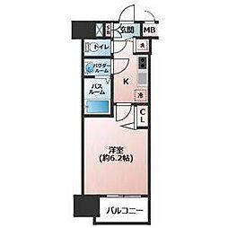 グランカリテ日本橋 1LDKの間取図画像