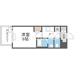 プレリス阿波座Bloom 1Kの間取図画像