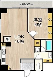 アルカディアイン 1LDKの間取図画像
