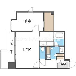 BRAVI南堀江 1LDKの間取図画像