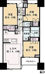 ブリリアタワー八王子 3LDKの間取図画像