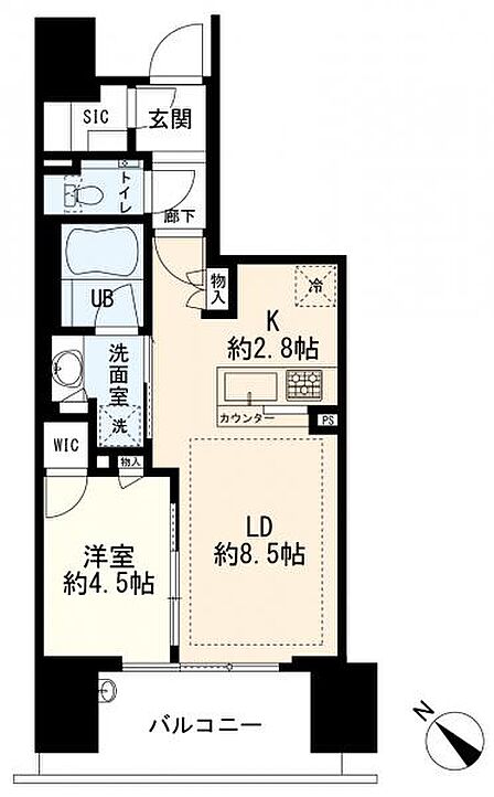 1LDK 間取り