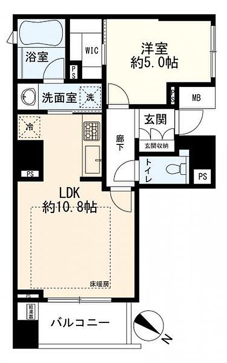 1LDK 間取り