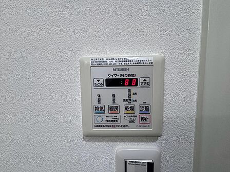 浴室乾燥機付きで雨の日も安心。