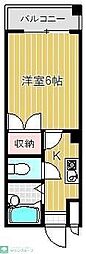 ガナス 1Kの間取図画像