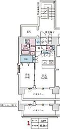 スプランディッド梅田WEST 1LDKの間取図画像