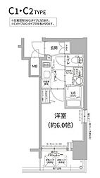 ESLEADNAMBATHEPREMIER 1Kの間取図画像