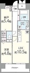 ル・セル上町台 1SLDKの間取図画像