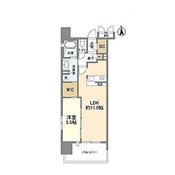 オーパスレジデンス心斎橋サウス 1LDKの間取図画像