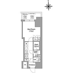 大阪市中央区博労町1丁目マンション 1Kの間取図画像