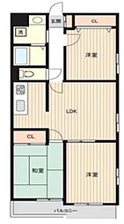 グランドハイツ豊中 3LDKの間取図画像
