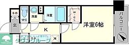 エステージ難波WEST 1Kの間取図画像