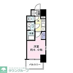 エスリード新大阪ザ・プレミアWEST 1Kの間取図画像