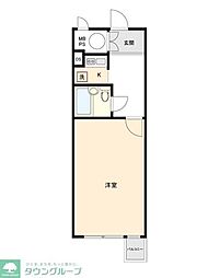 チサンマンション心斎橋 1Kの間取図画像