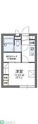 レオパレスハルヒ 1Kの間取図画像