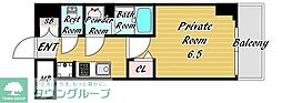 CityLuxNambaSouth 1Kの間取図画像