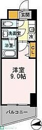 カスタリアタワー肥後橋 1Kの間取図画像