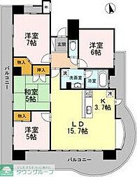 カスタリア阿倍野 4LDKの間取図画像