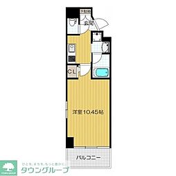 プレジール靱公園 1Kの間取図画像
