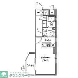 グラマシー日本橋 ワンルームの間取図画像