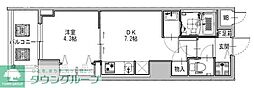 S-RESIDENCE堺筋本町Uno 1DKの間取図画像