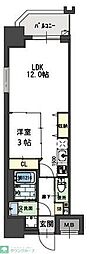 ラ・フォルム本町ウエスト 1LDKの間取図画像