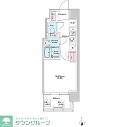 BPRレジデンス新梅田 1Kの間取図画像