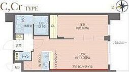 プレジオ塚本ASIAN 1LDKの間取図画像