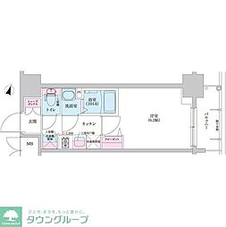 プレサンスブルーム東三国 1Kの間取図画像