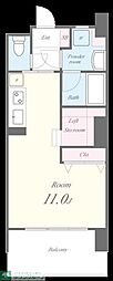 アローフィールズ壱番館 ワンルームの間取図画像